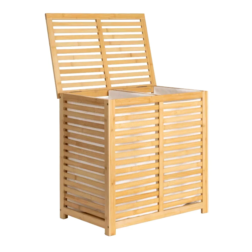 !@Combohome Bamboo Laundry Hamper Laundry Basket with Bamboo Lid
!@Combohome Bamboo Laundry Hamper Laundry Basket with Bamboo Lid