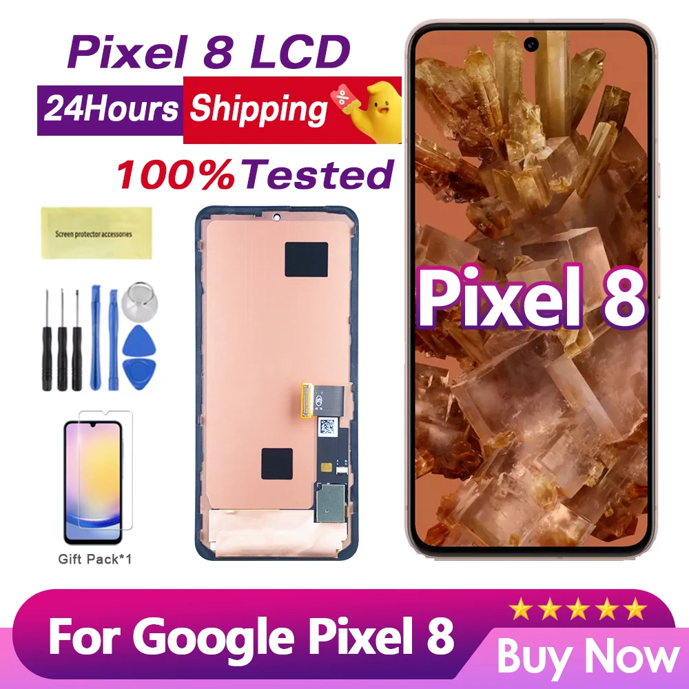 6,2-дюймовый ЖК-дисплей SUPER OLED для Google Pixel 8, дигитайзер сенсорного экрана для Google Pixel 8 в сборе с запасными частями в рамке
6,2-дюймовый ЖК-дисплей SUPER OLED для Google Pixel 8, дигитайзер сенсорного экрана для Google Pixel 8 в сборе с запасными частями в рамке