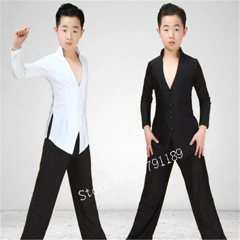 Latin Dance Top Boys Sexy V-Neck Shirt Black Wide Leg Pants Kids Latin Dance Competition Costumes Children Rumba Cha Cha clothes
Latin Dance Top Boys Sexy V-Neck Shirt Black Wide Leg Pants Kids Latin Dance Competition Costumes Children Rumba Cha Cha clothes