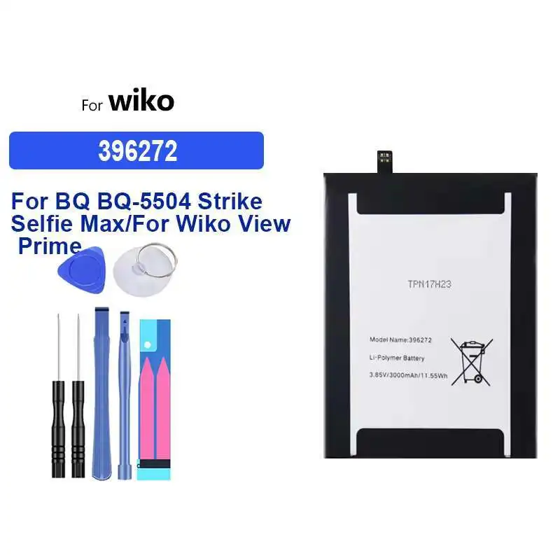 Аккумулятор мобильного телефона 396272 3000 мАч для BQ BQ-5504 Strike Selfie Max для Wiko View Prime Upulse Lite
Аккумулятор мобильного телефона 396272 3000 мАч для BQ BQ-5504 Strike Selfie Max для Wiko View Prime Upulse Lite