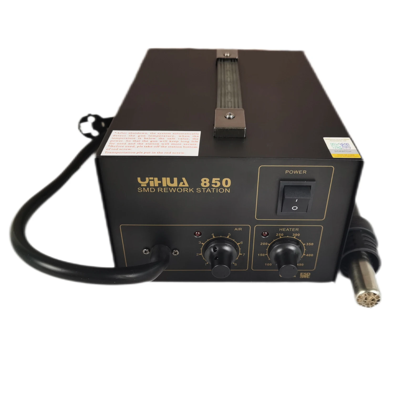 YIHUA 850 3 сопла Бессвинцовая паяльная станция горячего воздуха SMD наладочная станция с тепловой пушкой
YIHUA 850 3 сопла Бессвинцовая паяльная станция горячего воздуха SMD наладочная станция с тепловой пушкой