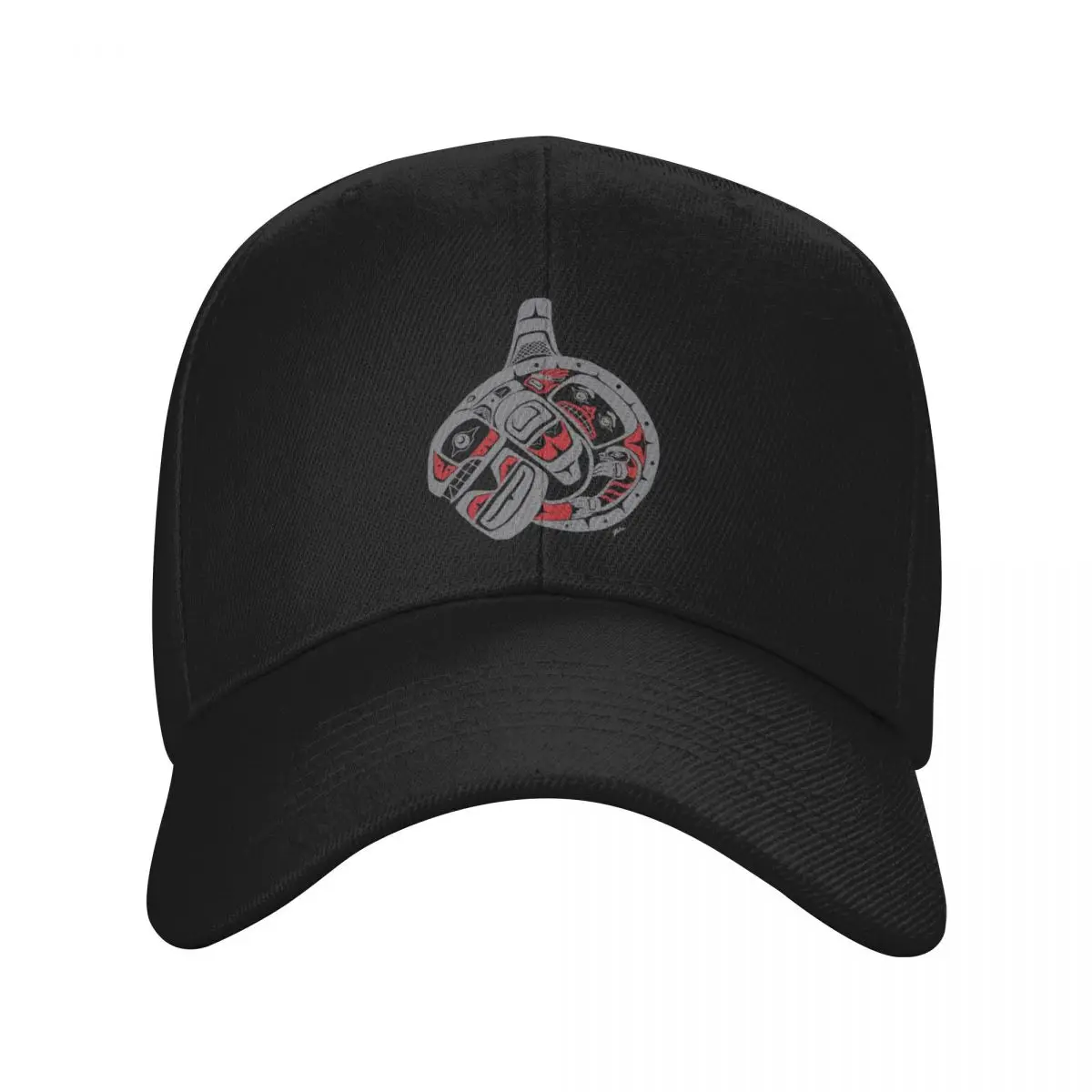BLACKFISH - PNW native, Tlingit style orca killer whale GRAY Baseball Cap Military Tactical Cap Ball Cap Hat men Men's Women's
BLACKFISH - PNW native, Tlingit style orca killer whale GRAY Baseball Cap Military Tactical Cap Ball Cap Hat men Men's Women's