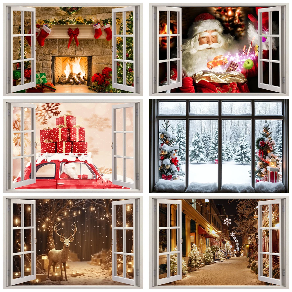 Imitation Glass Window View Christmas Wall Sticker Removable New Year Home Decoration Santa Claus Elk Gift Box Wall Art Decals
Imitation Glass Window View Christmas Wall Sticker Removable New Year Home Decoration Santa Claus Elk Gift Box Wall Art Decals