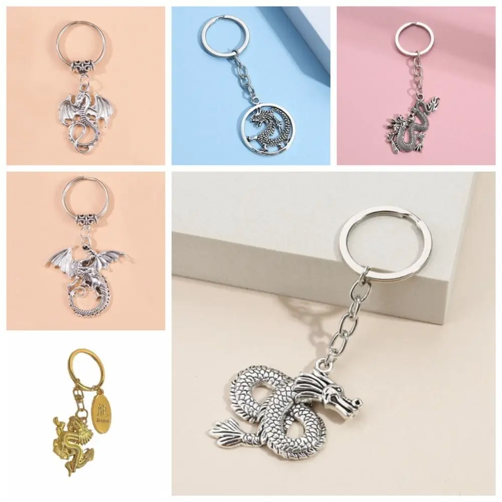 New Year Gift Chinese Dragon Dragon Year Keychain Creative Antique Silver Dragon Pendant Alloy Vintage Dragon Keyring Bag Decor
New Year Gift Chinese Dragon Dragon Year Keychain Creative Antique Silver Dragon Pendant Alloy Vintage Dragon Keyring Bag Decor