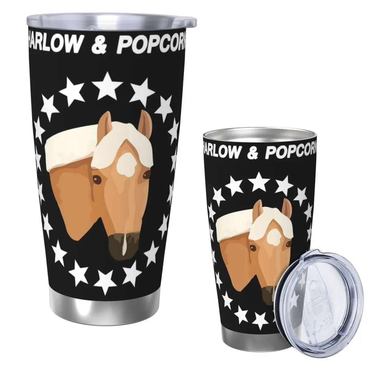 Harlow And Popcorn Merch Popcorn The Pony Stainless Steel Tumbler Vacuum Insulated Mugs Thermal Cold Cups Straw With Lid 20oz
Harlow And Popcorn Merch Popcorn The Pony Stainless Steel Tumbler Vacuum Insulated Mugs Thermal Cold Cups Straw With Lid 20oz