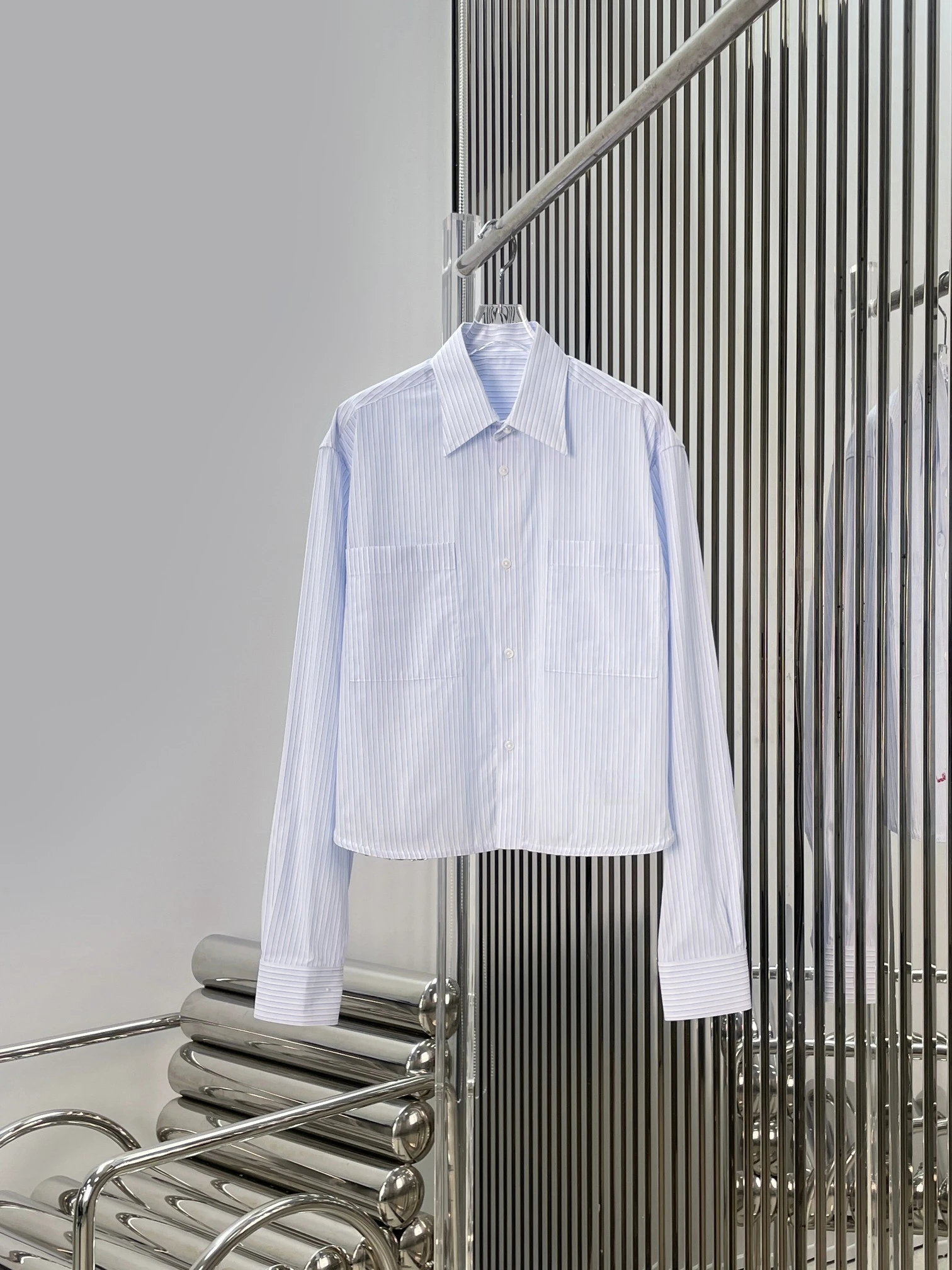 Elegant Blue White Striped Long Sleeve Shirt Embroidered Letter Pearl Button Cotton Commute Style Slim Fit Fashionable Top
Elegant Blue White Striped Long Sleeve Shirt Embroidered Letter Pearl Button Cotton Commute Style Slim Fit Fashionable Top