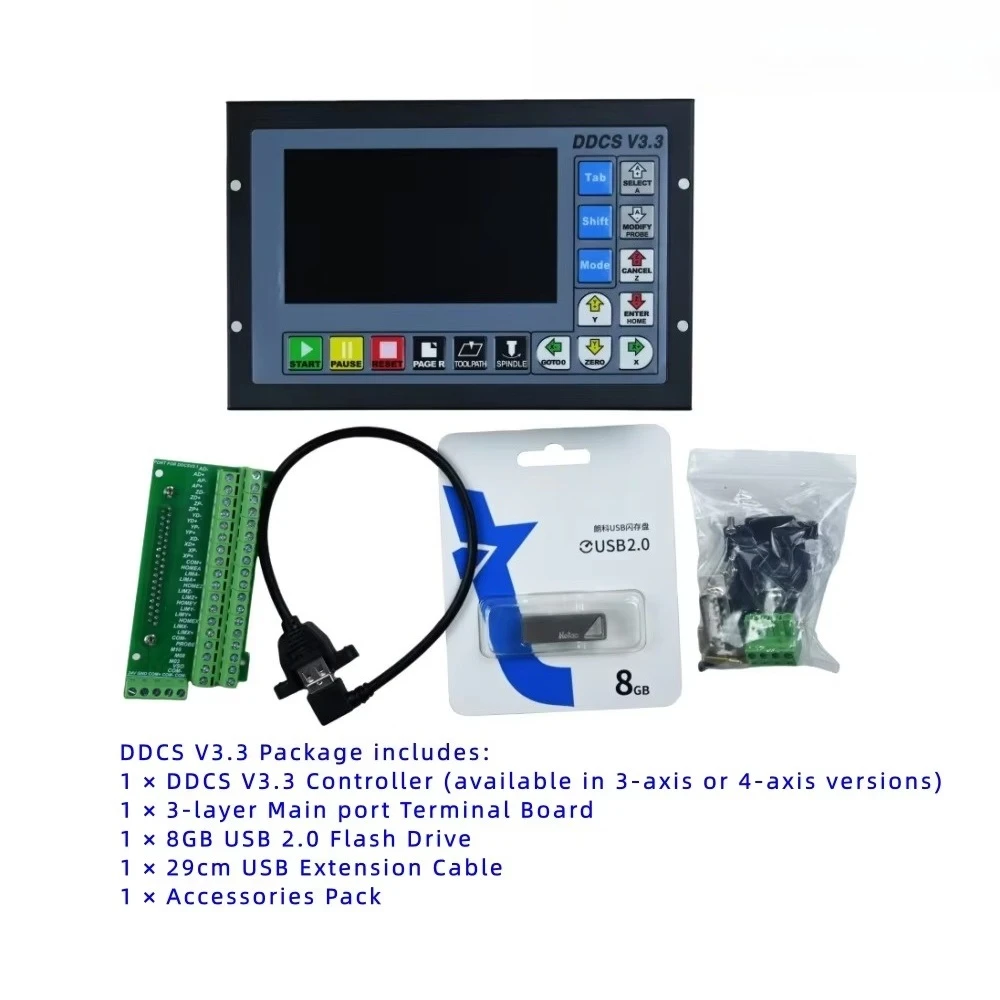 Digital Dream DDCS V3.1/V3.3 CNC Controller 4-Axis CNC Independent Offline Motion Controller for 4-Axis CNC Milling Machines
Digital Dream DDCS V3.1/V3.3 CNC Controller 4-Axis CNC Independent Offline Motion Controller for 4-Axis CNC Milling Machines