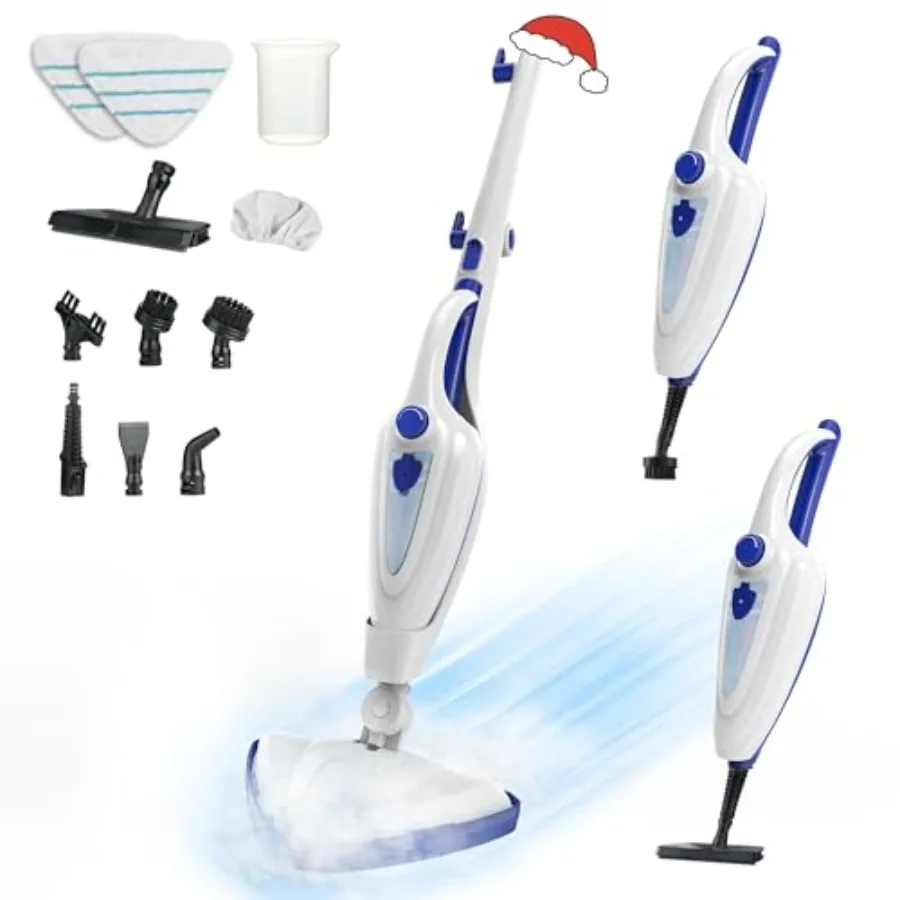 12-in-1 Steam Mop Fast 15-Sec Heat-Up 1500W Detachable Handheld Steam Cleaner with 2 Dirt Grip Pads Removes 99.99 Stubborn Stai
12-in-1 Steam Mop Fast 15-Sec Heat-Up 1500W Detachable Handheld Steam Cleaner with 2 Dirt Grip Pads Removes 99.99 Stubborn Stai