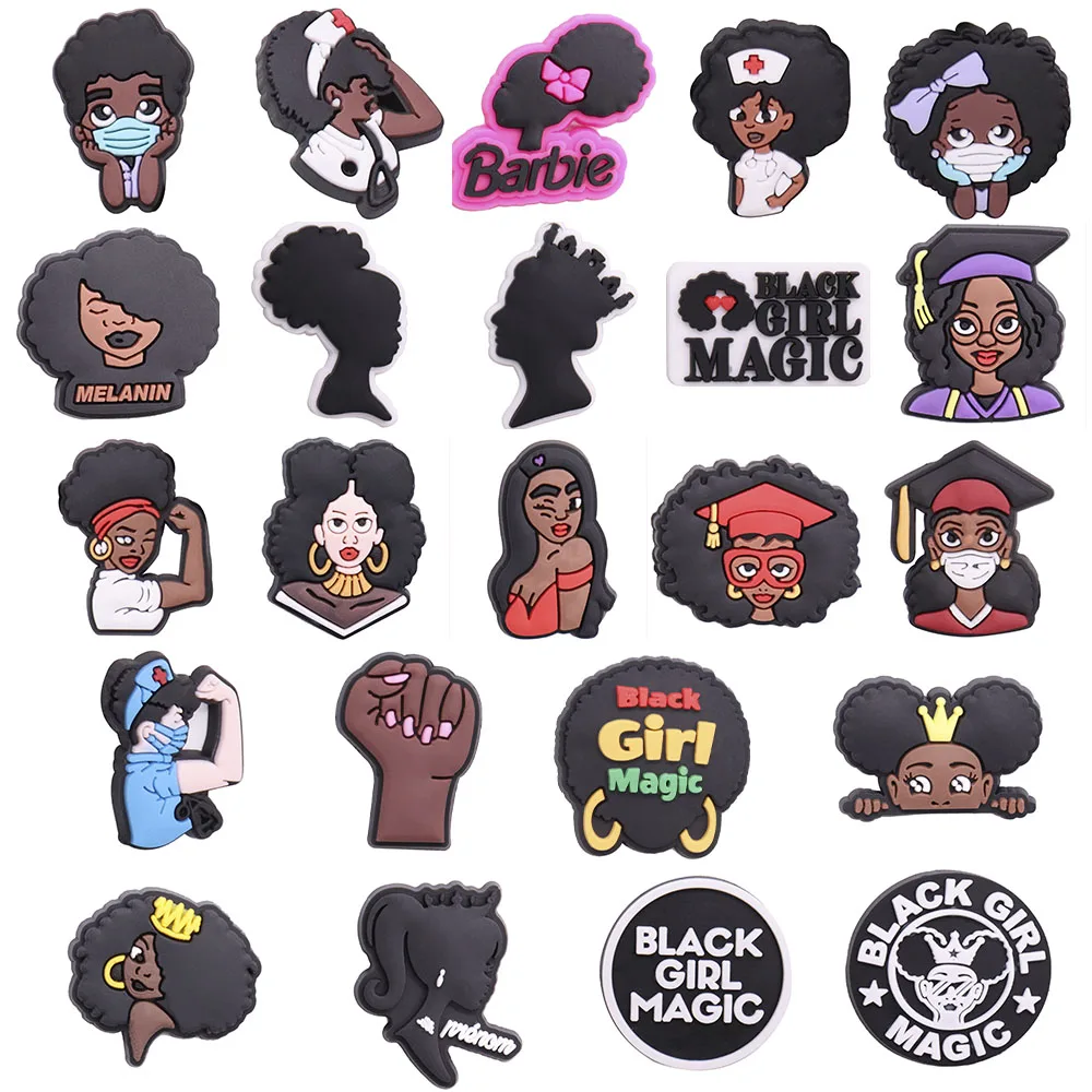 12-23 шт., обувь из ПВХ для чернокожих девочек, волшебная женщина, подвески, сандалии для медсестры, украшение с пряжкой, браслет «сделай сам», подарок на вечеринку для взрослых
12-23 шт., обувь из ПВХ для чернокожих девочек, волшебная женщина, подвески, сандалии для медсестры, украшение с пряжкой, браслет «сделай сам», подарок на вечеринку для взрослых