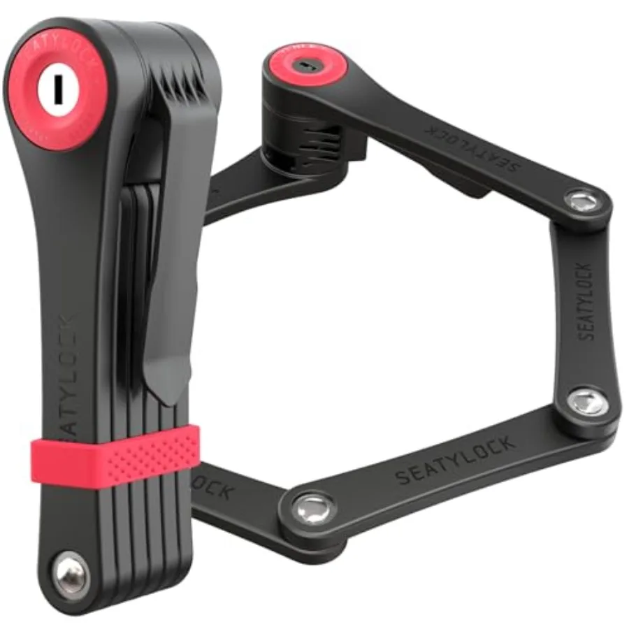 FoldyLock Clipster Folding Bike Lock - Wearable Compact Bicycle Lock - Lightweight Smart Bike Security Accessory with Key Set f
FoldyLock Clipster Folding Bike Lock - Wearable Compact Bicycle Lock - Lightweight Smart Bike Security Accessory with Key Set f
