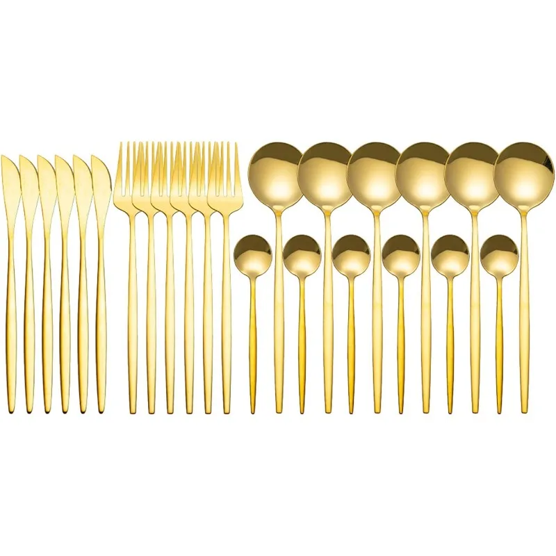 24pcs Dinnerware Set Stainless Steel Tableware Set Knife Fork Spoon Flatware Set Cutlery Set Knife Fork Spoon Tea Spoon
24pcs Dinnerware Set Stainless Steel Tableware Set Knife Fork Spoon Flatware Set Cutlery Set Knife Fork Spoon Tea Spoon