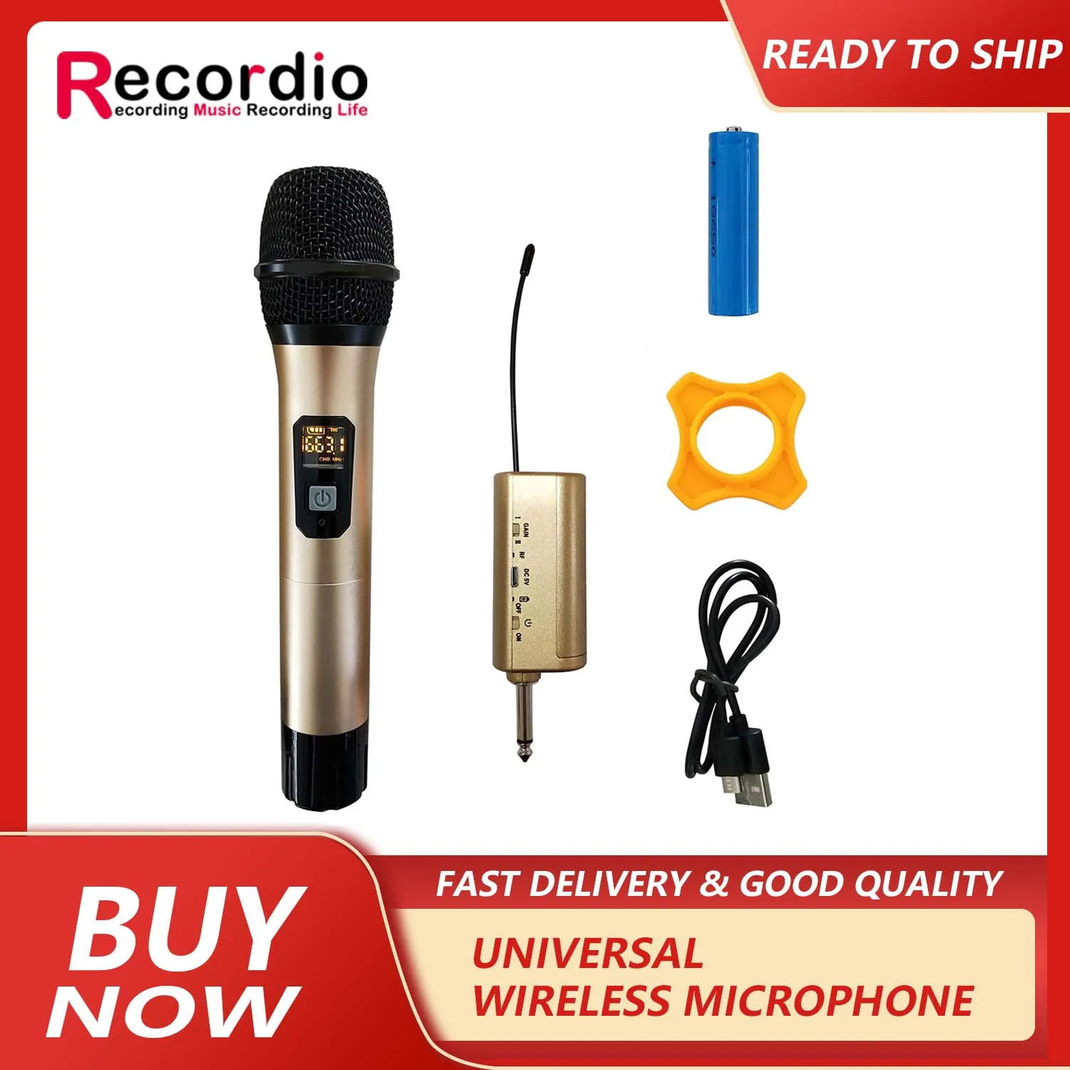 GAW-009A Wireless Handheld Microphone Home Outdoor 1 to 1 Wireless U-band Microphone Universal Microphone
GAW-009A Wireless Handheld Microphone Home Outdoor 1 to 1 Wireless U-band Microphone Universal Microphone
