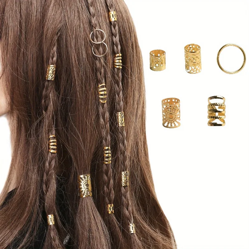 85 Pieces Gold Silver Hollow Dreadlock Beads Metal Hair Rings for Braids Premium Durable Shiny Stylish Festival Party Luxury
85 Pieces Gold Silver Hollow Dreadlock Beads Metal Hair Rings for Braids Premium Durable Shiny Stylish Festival Party Luxury