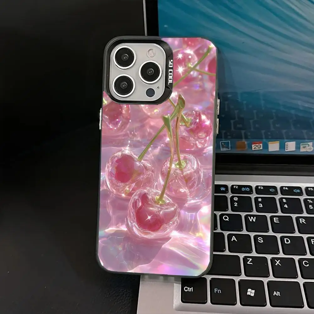 Pink cherry design case for iPhone17 16 15 14 13 12 11 Pro/ Max/Plus shock-proof rear cover anti-fingerprint 
Pink cherry design case for iPhone17 16 15 14 13 12 11 Pro/ Max/Plus shock-proof rear cover anti-fingerprint