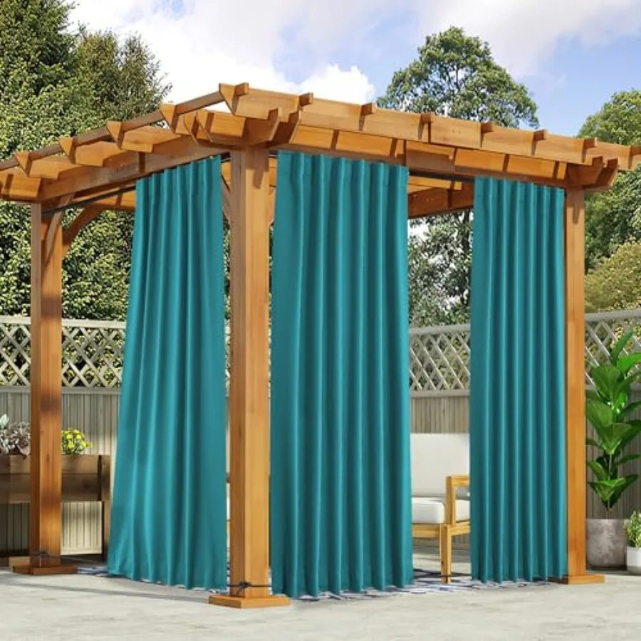 2 Panels Outdoor Curtains Waterproof Pocket and Back Tab on Top and Bottom, Thermal Insulated Windproof Sun Blocking Outside Pr
2 Panels Outdoor Curtains Waterproof Pocket and Back Tab on Top and Bottom, Thermal Insulated Windproof Sun Blocking Outside Pr