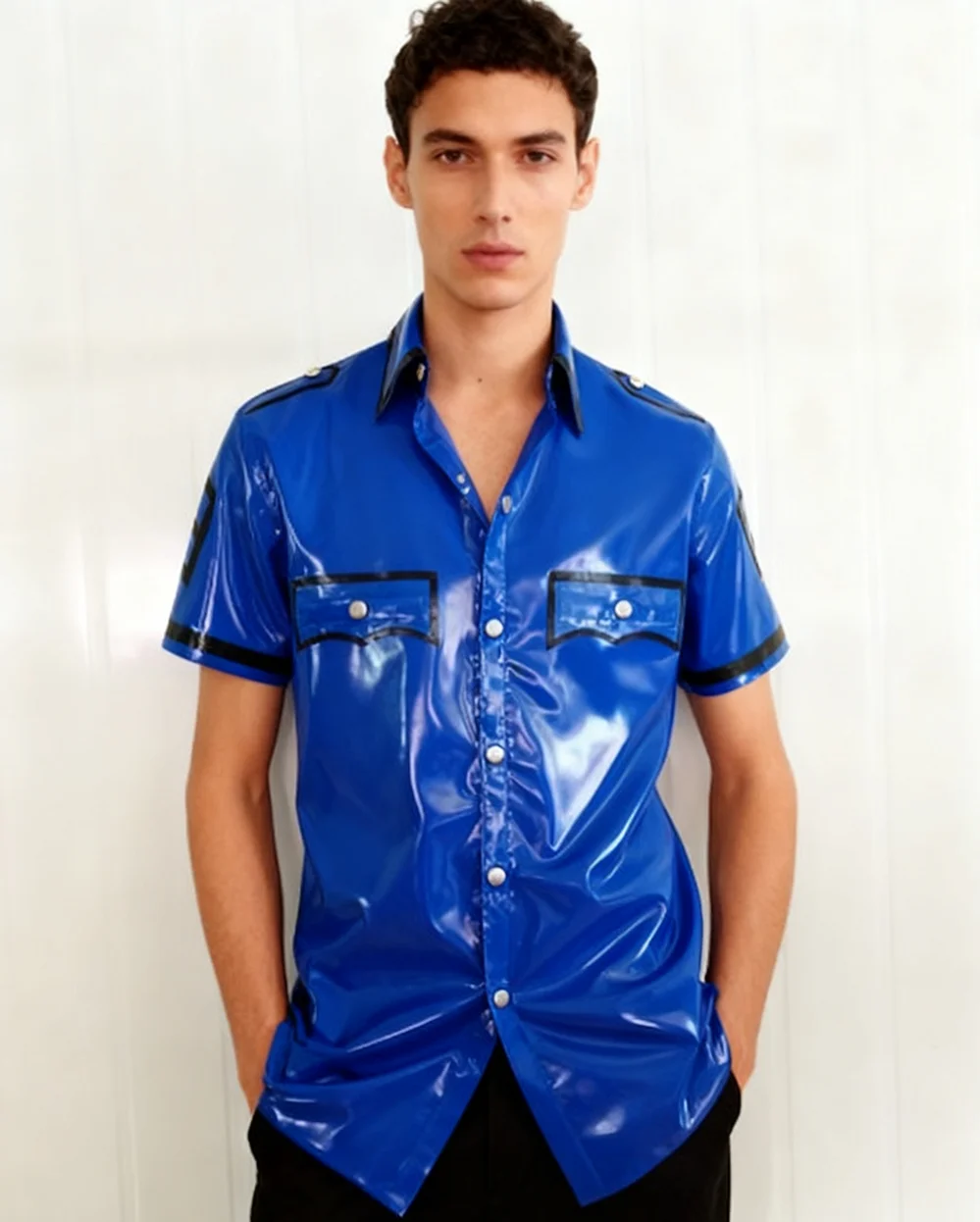 Gummi Latex Rubber Top Sports Jacket Handmade Cosplay Mental with Snap Fasteners S-XXL
Gummi Latex Rubber Top Sports Jacket Handmade Cosplay Mental with Snap Fasteners S-XXL