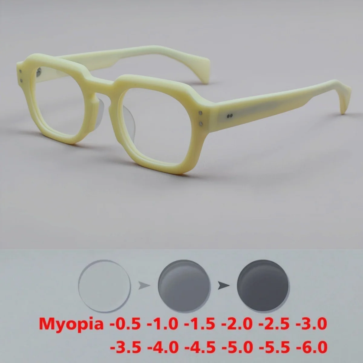 Retro Acetate Myopia Glasses Frame Women Men Anti-blue Prescription Eyeglasses Custom Eyewear -0.50 to-6.0
Retro Acetate Myopia Glasses Frame Women Men Anti-blue Prescription Eyeglasses Custom Eyewear -0.50 to-6.0