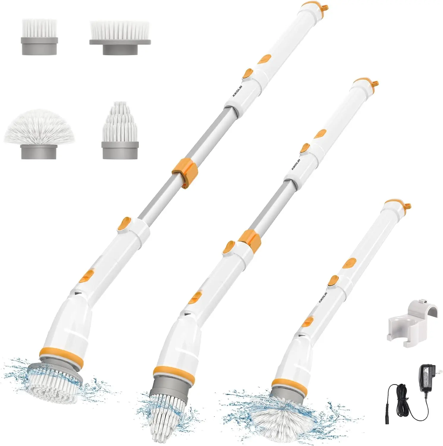 Electric Spin Scrubber, 380RPM High Speed Power Scrubber, Cordless Cleaning Brush 2 Speeds for Bathroom, Tub, Shower, Floor with 4 Replaceable Brush Heads and Adjustable Long Handle
Electric Spin Scrubber, 380RPM High Speed Power Scrubber, Cordless Cleaning Brush 2 Speeds for Bathroom, Tub, Shower, Floor with 4 Replaceable Brush Heads and Adjustable Long Handle
