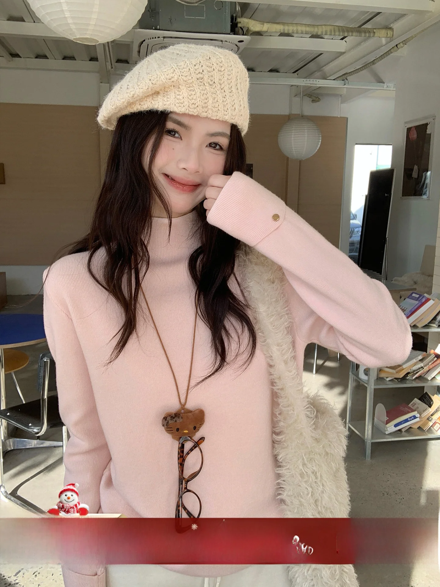 Розовый женский вязаный свитер Fce на подкладке, зимний базовый слой, повседневный, мягкий, из полиэстера, длинный све
Розовый женский вязаный свитер Fce на подкладке, зимний базовый слой, повседневный, мягкий, из полиэстера, длинный све