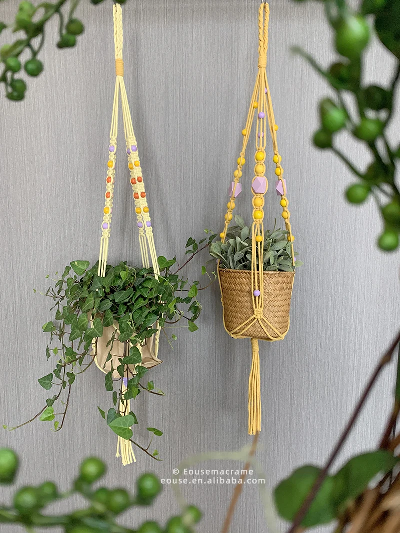 Various styles of hanging basket cotton ropes and hanging basket hangers for hanging basket decoration
Various styles of hanging basket cotton ropes and hanging basket hangers for hanging basket decoration