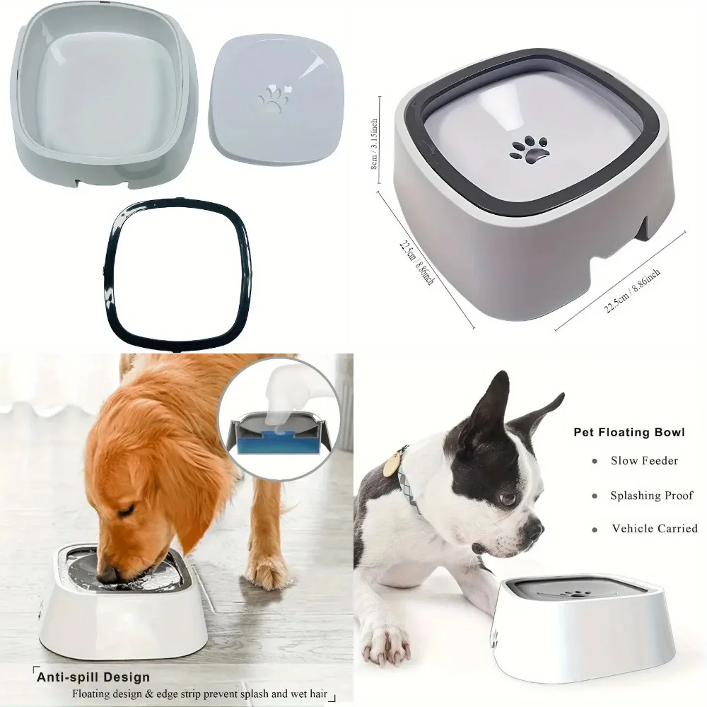 Spill-Proof Plastic Pet Water Bowl with Non-Slip Base & Floating Filter, Clear Design, No Batteries Needed, for Dogs, Travel, Pe
Spill-Proof Plastic Pet Water Bowl with Non-Slip Base & Floating Filter, Clear Design, No Batteries Needed, for Dogs, Travel, Pe
