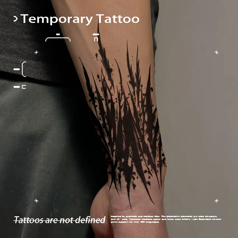 Black Ink Splash Thorn Brushstroke Herbal Juice Tattoo Sticker Waterproof Gothic Temporary Tattoo For Wrist Forearm Unisex
Black Ink Splash Thorn Brushstroke Herbal Juice Tattoo Sticker Waterproof Gothic Temporary Tattoo For Wrist Forearm Unisex