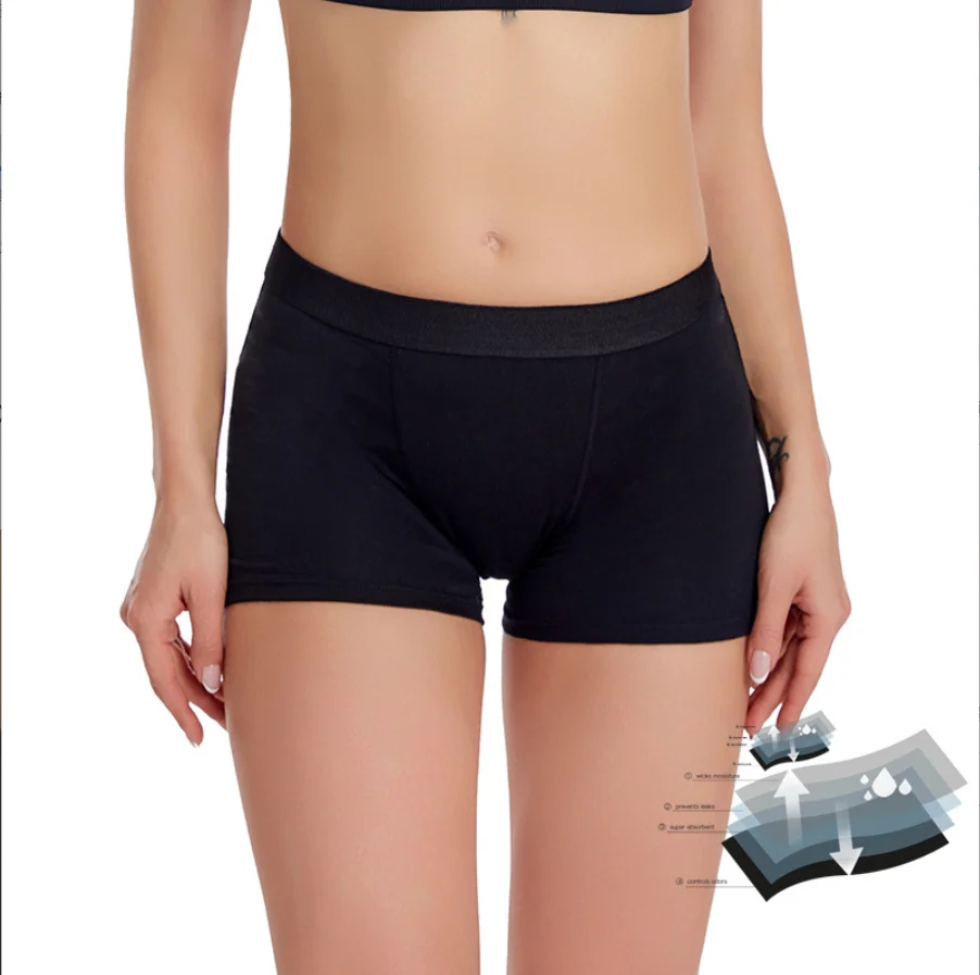 Women's Menstrual Panties Heavy Flow 4-Layer Leak Proof Cotton Period Underwear Absorbent Boxer Brief
Women's Menstrual Panties Heavy Flow 4-Layer Leak Proof Cotton Period Underwear Absorbent Boxer Brief