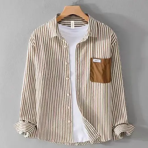 New Summer Striped Long-sleeved Shirt Men's Thin Youth Fashion Handsome Trendy Casual Printed Long-sleeved Shirt
New Summer Striped Long-sleeved Shirt Men's Thin Youth Fashion Handsome Trendy Casual Printed Long-sleeved Shirt