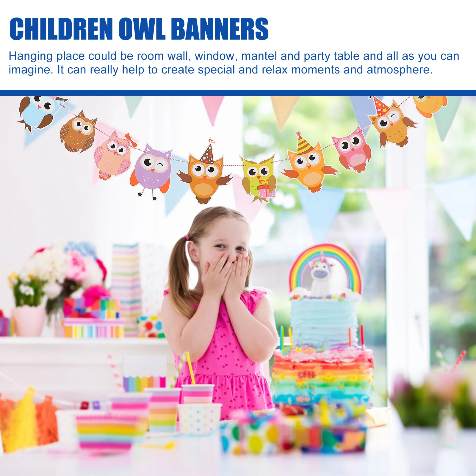 Colorful Kids Owl Hanging Decoration Double Side Kids Owl Print Children Birthday Party Supplies
Colorful Kids Owl Hanging Decoration Double Side Kids Owl Print Children Birthday Party Supplies