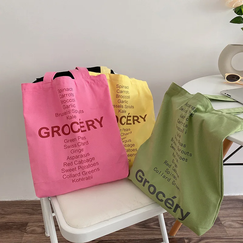 Women's Shopping Bag Grocery List Design Cute Color Women's Shoulder Bag Eco-friendly Canvas Tote Reusable Cotton Tote Bag
Women's Shopping Bag Grocery List Design Cute Color Women's Shoulder Bag Eco-friendly Canvas Tote Reusable Cotton Tote Bag