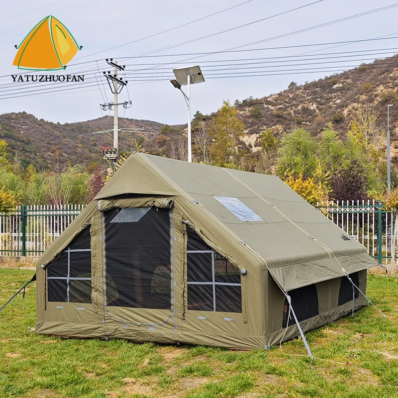 Inflatable Camping Air Tent With Hand Pump Easy Setup Waterproof Windproof 4 Seasons Cotton Cabin Tent With Mesh Chimney Window
Inflatable Camping Air Tent With Hand Pump Easy Setup Waterproof Windproof 4 Seasons Cotton Cabin Tent With Mesh Chimney Window
