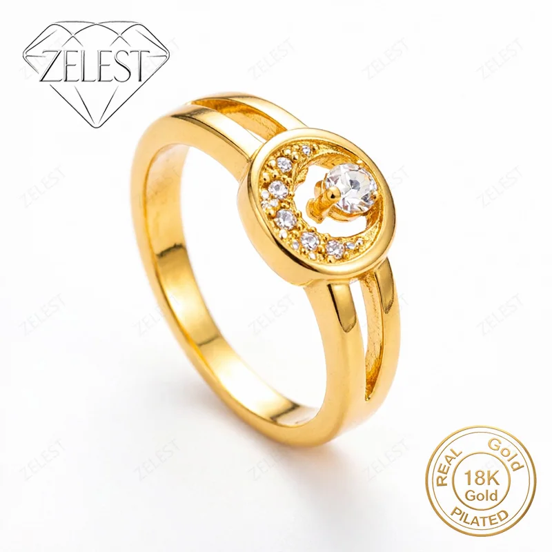 925 Sterling Silver 18K Gold Plated Luxury Round Zircon Ring for Women, Fashion Party Jewelry Gift Accessories
925 Sterling Silver 18K Gold Plated Luxury Round Zircon Ring for Women, Fashion Party Jewelry Gift Accessories