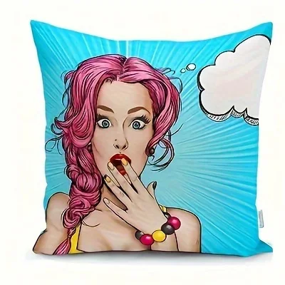 1PC 2D Flat Pop Art Pin Up Girl Throw Pillow Covers Retro Comic Style Home Decor Cushion Cases No Pillow Core
1PC 2D Flat Pop Art Pin Up Girl Throw Pillow Covers Retro Comic Style Home Decor Cushion Cases No Pillow Core