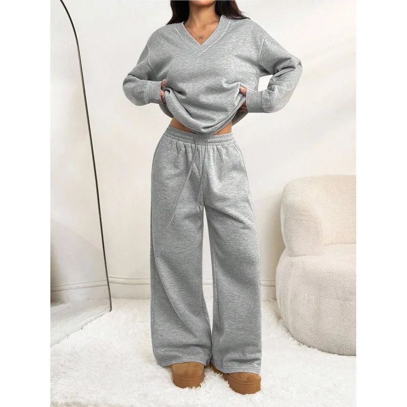 Women's V-Neck Hoodie Set Summer Fashion Casual Comfortable Sweatshirt Outfit Cross-Border Clothing Student Work Uniform
Women's V-Neck Hoodie Set Summer Fashion Casual Comfortable Sweatshirt Outfit Cross-Border Clothing Student Work Uniform