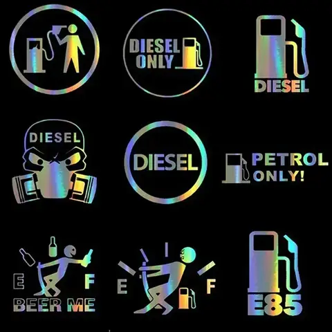 Car self-adhesive stickers, fun 3D creative style, diesel, fuel, vehicle beauty, scratch coverage