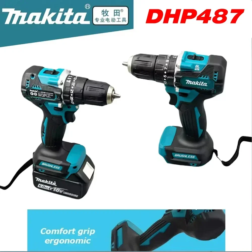 Makita Brushless impact screwdriver DHP487 Drill 40N.m Electric Screwdriver Two Gear Speed Wireless Power Driver Battery Tools
Makita Brushless impact screwdriver DHP487 Drill 40N.m Electric Screwdriver Two Gear Speed Wireless Power Driver Battery Tools