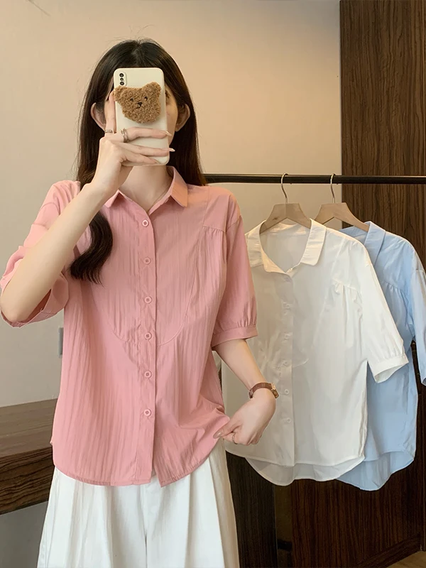 plus Size Fashionable Short Sleeve Shirt Casual Slimming Top for Women Summer 2026 Trendy Shirt Loose Fit Regular Sleeve
plus Size Fashionable Short Sleeve Shirt Casual Slimming Top for Women Summer 2026 Trendy Shirt Loose Fit Regular Sleeve