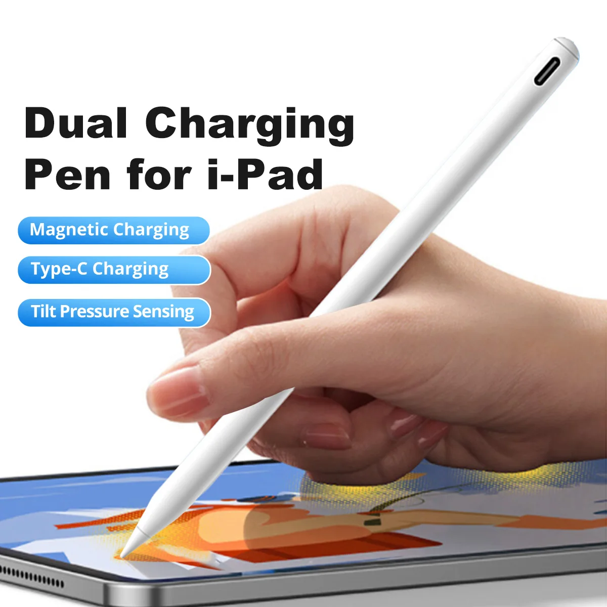For Apple Capacitive Pen Dual Charge for iPad Tablet Stylus Drawing Palm Rejection Tilt Pen for iPad pro Mini Air 2024 2022-2018
For Apple Capacitive Pen Dual Charge for iPad Tablet Stylus Drawing Palm Rejection Tilt Pen for iPad pro Mini Air 2024 2022-2018