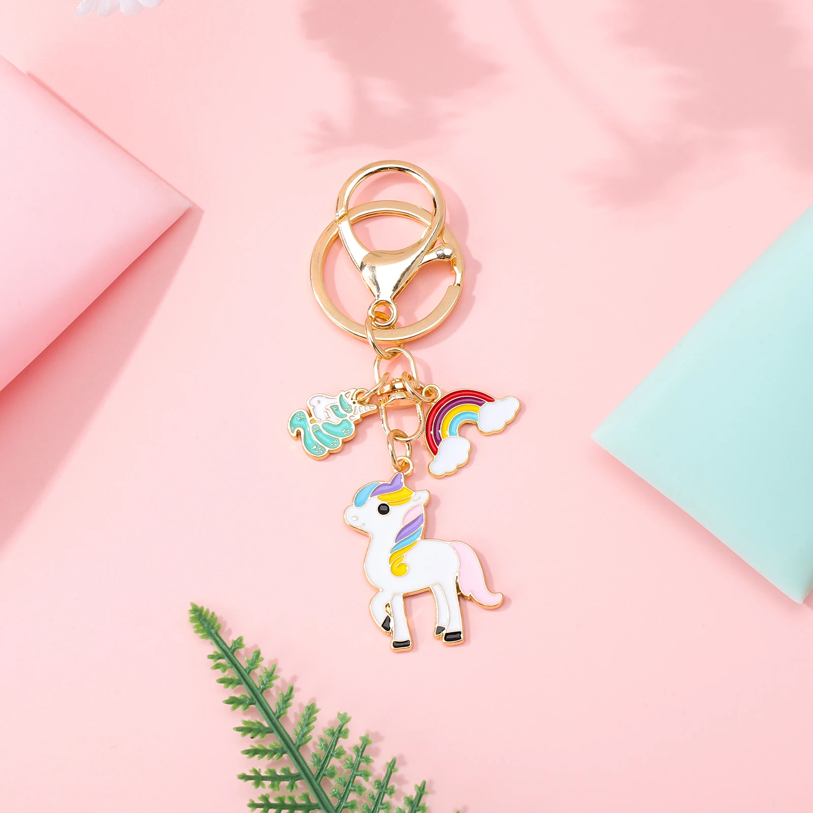 Cartoon Rainbow Unicorn Keychain Alloy Small Horse Car Key Pendant Pink Couples Bag Charm Accessories Lightweight Practical
Cartoon Rainbow Unicorn Keychain Alloy Small Horse Car Key Pendant Pink Couples Bag Charm Accessories Lightweight Practical