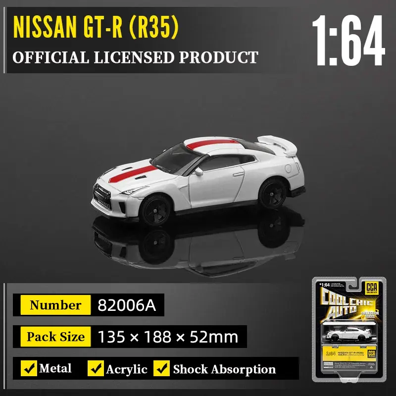 1:64 NISSAN GT-R R35, копия модели автомобиля, литые коллекционные автомобили, рождественский подарок, детская игрушка для мальчика
1:64 NISSAN GT-R R35, копия модели автомобиля, литые коллекционные автомобили, рождественский подарок, детская игрушка для мальчика
