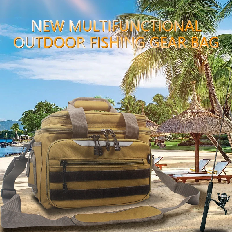 Fishing gear single-shoulder backpack available in three colours with extra-large space, brand new and multi-functional, suitabl
Fishing gear single-shoulder backpack available in three colours with extra-large space, brand new and multi-functional, suitabl