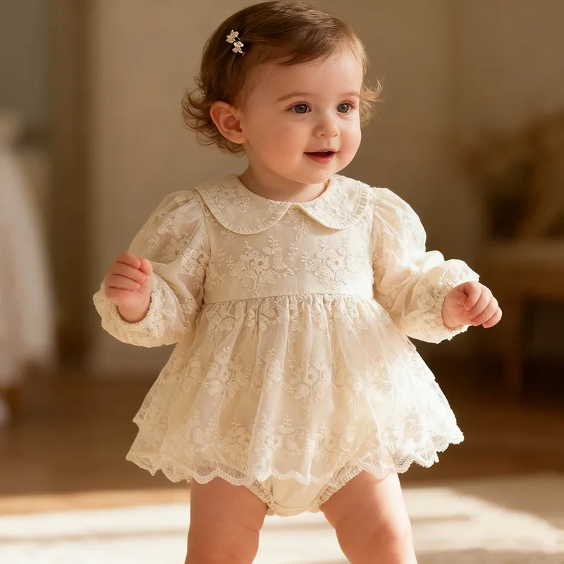Princess Style Baby Girl Romper Spring Newborn Items Outfit with Skirt Crawling Suit Net Lace 1st Birthday Dress Babygrow
Princess Style Baby Girl Romper Spring Newborn Items Outfit with Skirt Crawling Suit Net Lace 1st Birthday Dress Babygrow