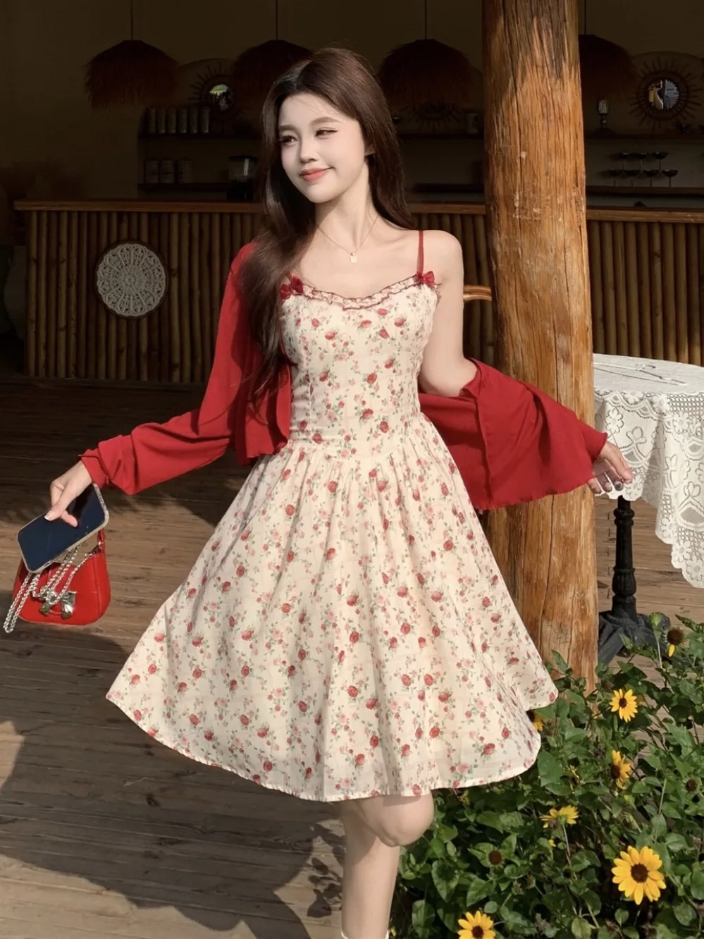 plus Size Summer Korean Style Sweet Floral Print Long Sleeve Open Cardigan Two Piece Set Women's Fashion Casual Wear
plus Size Summer Korean Style Sweet Floral Print Long Sleeve Open Cardigan Two Piece Set Women's Fashion Casual Wear