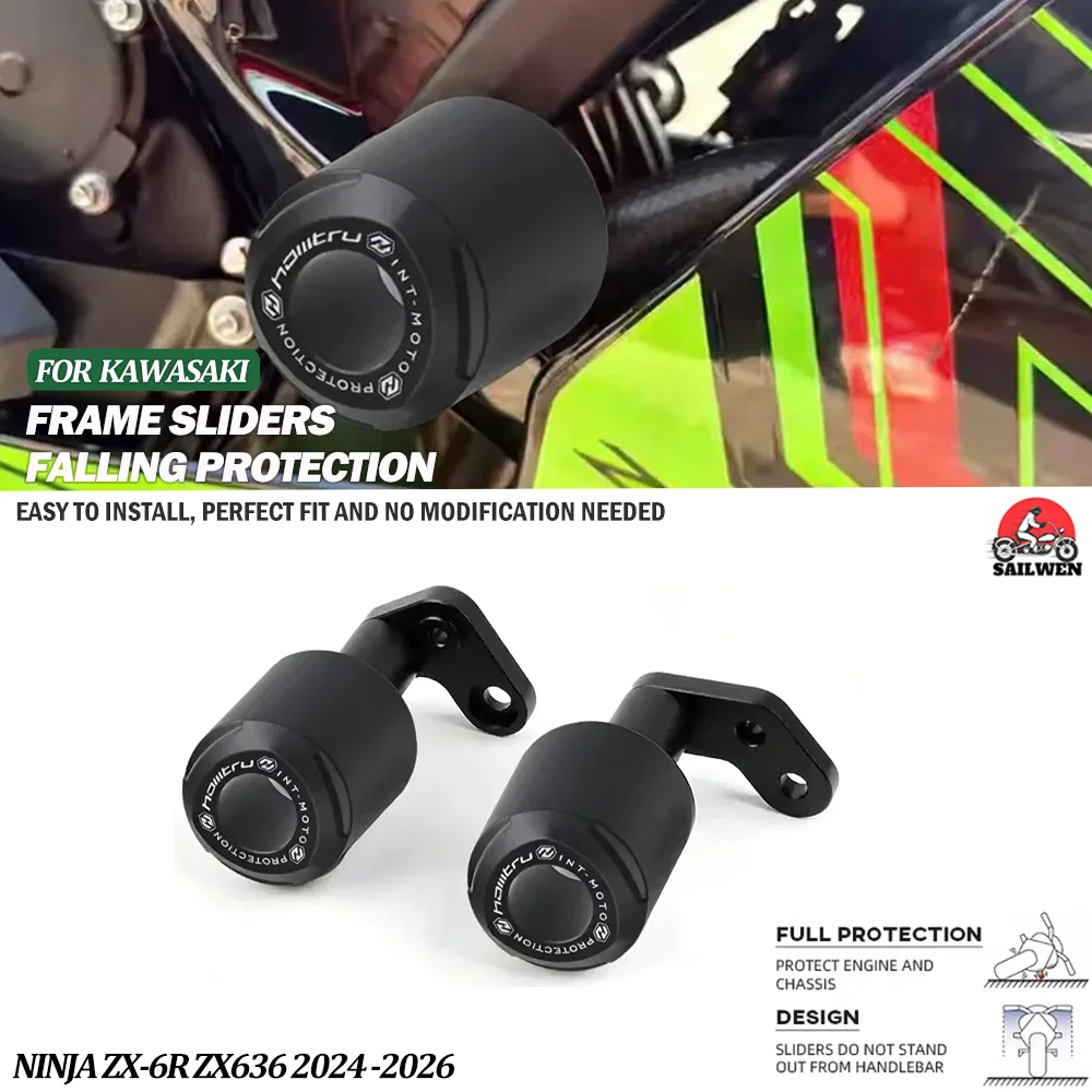 Fit For Kawasaki NINAJ ZX6R ZX636 2024-2026 Motorcycle Falling Protection Frame Slider Fairing Guard Crash Pad Protector
Fit For Kawasaki NINAJ ZX6R ZX636 2024-2026 Motorcycle Falling Protection Frame Slider Fairing Guard Crash Pad Protector