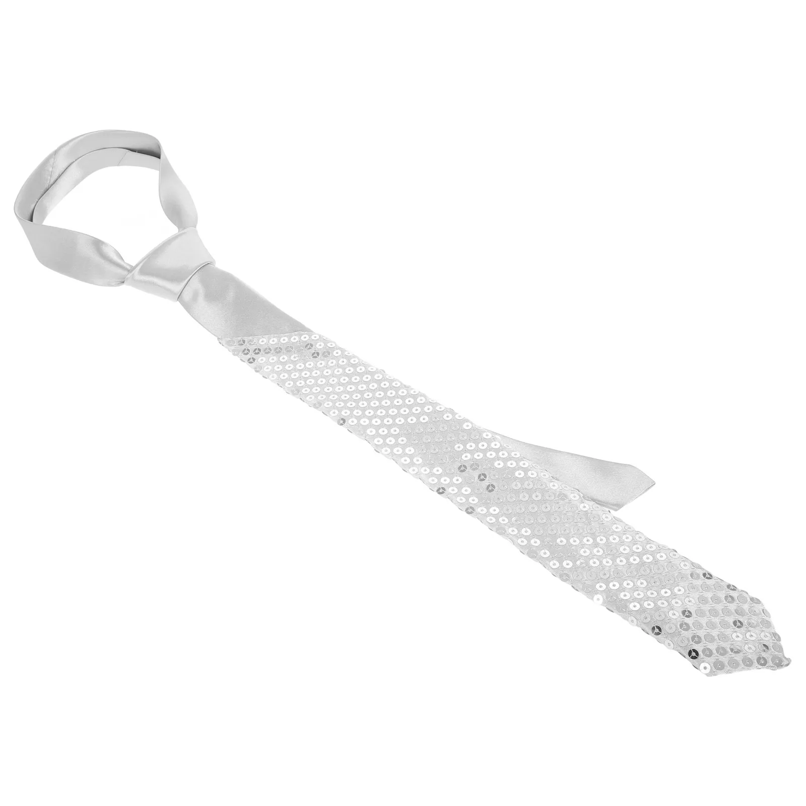 Shine Silver Sequin Necktie for Men Women Music Party Favor Polyester Yarn Costume Prop Punk Style Festival Prom Tie
Shine Silver Sequin Necktie for Men Women Music Party Favor Polyester Yarn Costume Prop Punk Style Festival Prom Tie