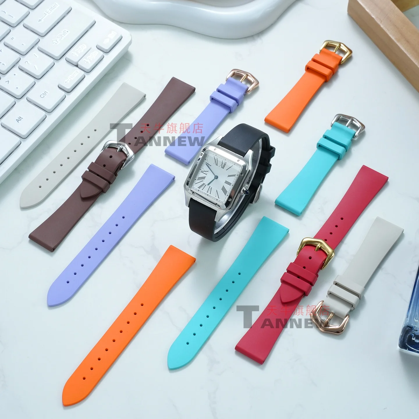 14-18mm Fluoroelastomer Strap for Cartier London Tank Clé de Cartier Santos Soft Dust-Repellent Replacement Watchband for Women
14-18mm Fluoroelastomer Strap for Cartier London Tank Clé de Cartier Santos Soft Dust-Repellent Replacement Watchband for Women