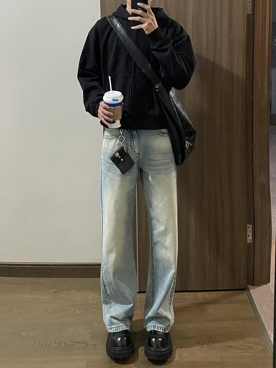 Light Blue Men's Flared Jeans Straight Leg High Street Spring CleanFit Slimming Long Pants Casual Wear Youth Trend
Light Blue Men's Flared Jeans Straight Leg High Street Spring CleanFit Slimming Long Pants Casual Wear Youth Trend