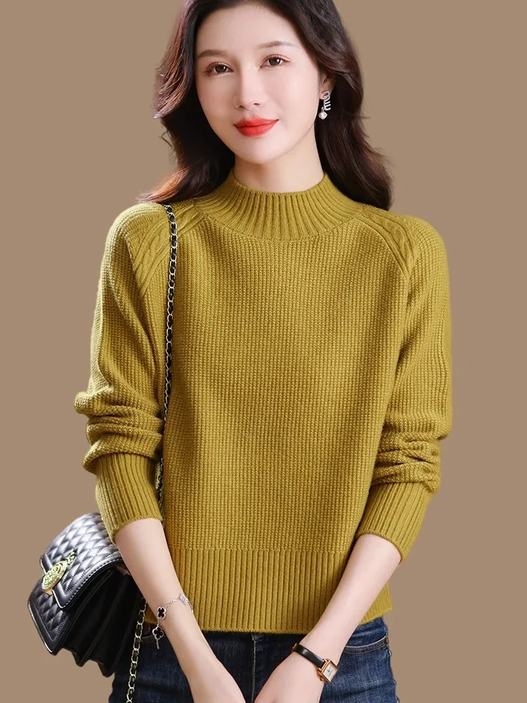 Осень-зима Thiened f Вязаный свитер с высоким воротником Женский ор Внутренняя одежда с высокой талией Base irt Faionable Commute Sle
Осень-зима Thiened f Вязаный свитер с высоким воротником Женский ор Внутренняя одежда с высокой талией Base irt Faionable Commute Sle