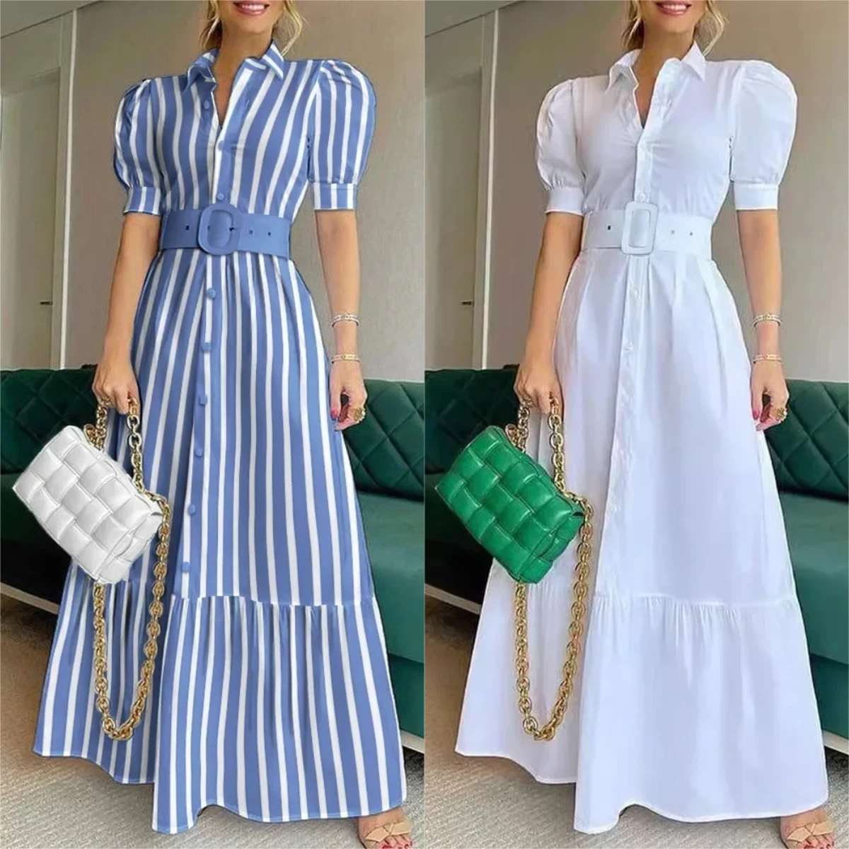 Темпераментное платье для поездок на работу с поясом, элегантная, роскошная, модная, модная, красивая полосатая женская одежда с длинными рукавами
Темпераментное платье для поездок на работу с поясом, элегантная, роскошная, модная, модная, красивая полосатая женская одежда с длинными рукавами