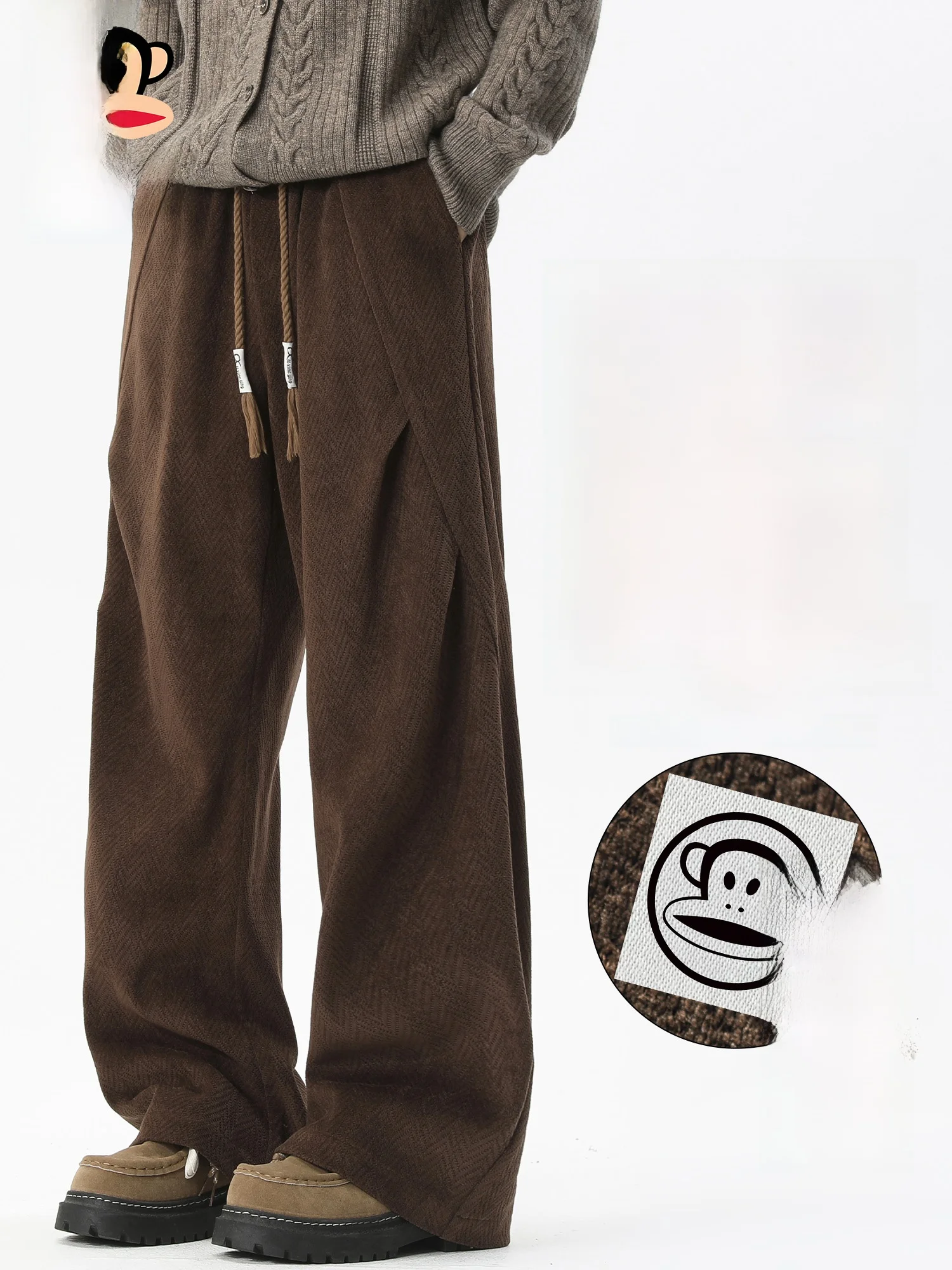 PaulFrank Men's Casual Pants Winter New Sle Thiened Fce Wide Leg Trousers Loose Fit Straight Leg Long Pants
PaulFrank Men's Casual Pants Winter New Sle Thiened Fce Wide Leg Trousers Loose Fit Straight Leg Long Pants